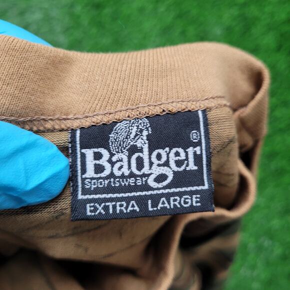 VTG 90s Badger USA Made Woodland Long Sleeve Camo T-Shirt Mens Large - Picture 10 of 11